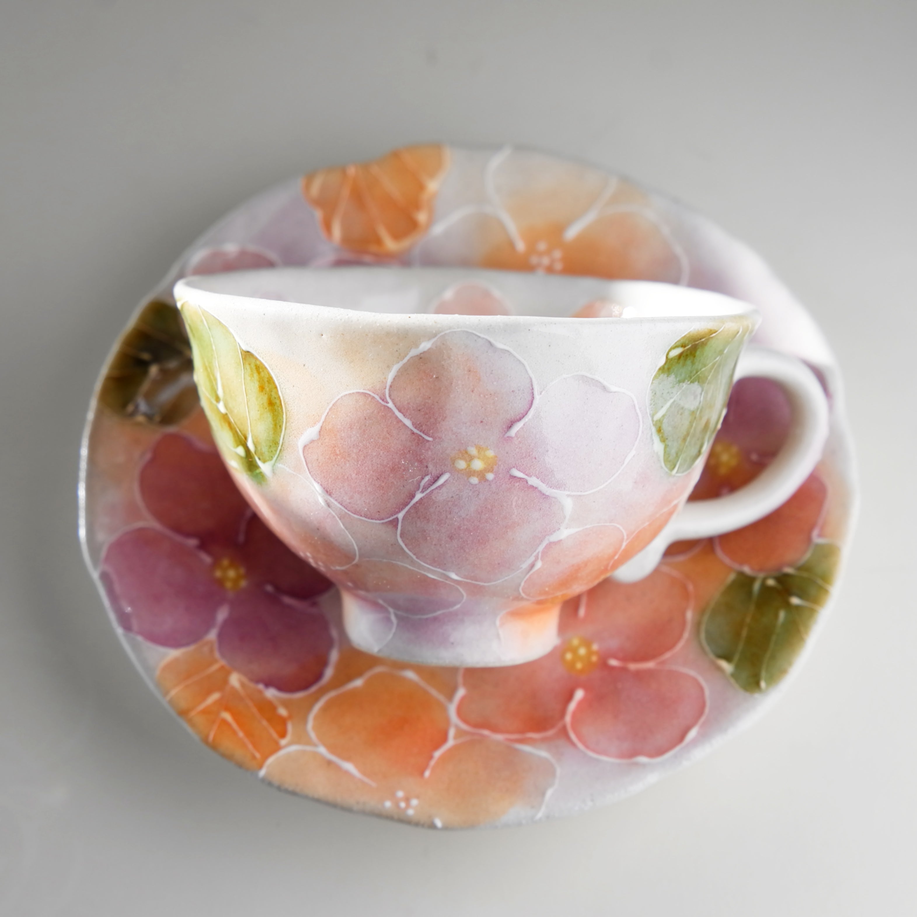 Spring Flower Seto Coffee Cup & Saucer