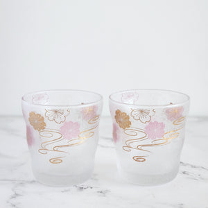 ADELIA Cherry Blossom Rock Glass Drinkware Set (2pcs)