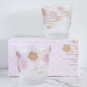 ADELIA Cherry Blossom Rock Glass Drinkware Set (2pcs)