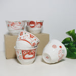 Load image into Gallery viewer, Akae Mino Ware Cat Cup Set
