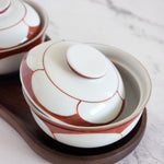 Load image into Gallery viewer, Akae Ume Futamono Hand-drawn Bowl with Lid
