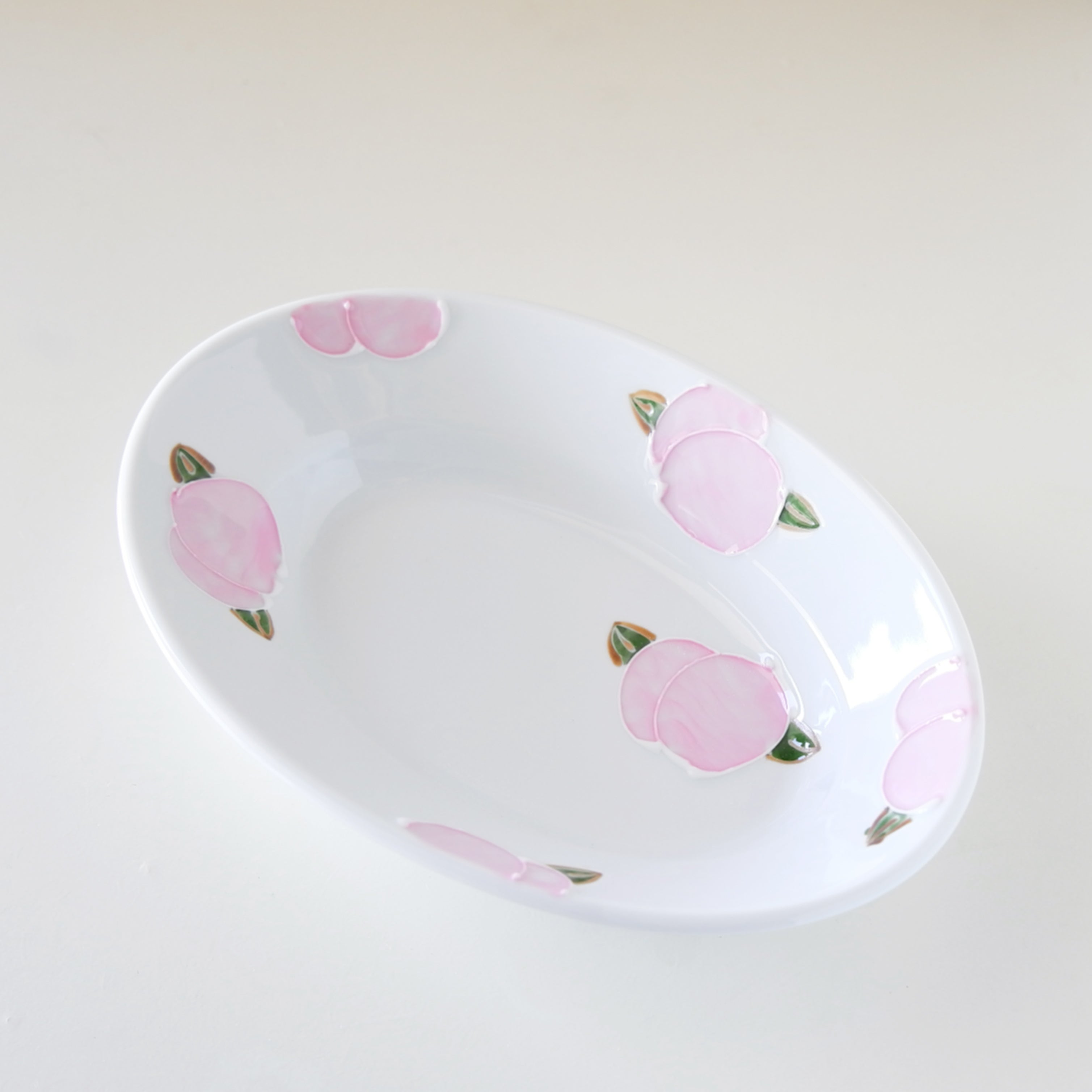 Arita Ware Peach Oval Plate