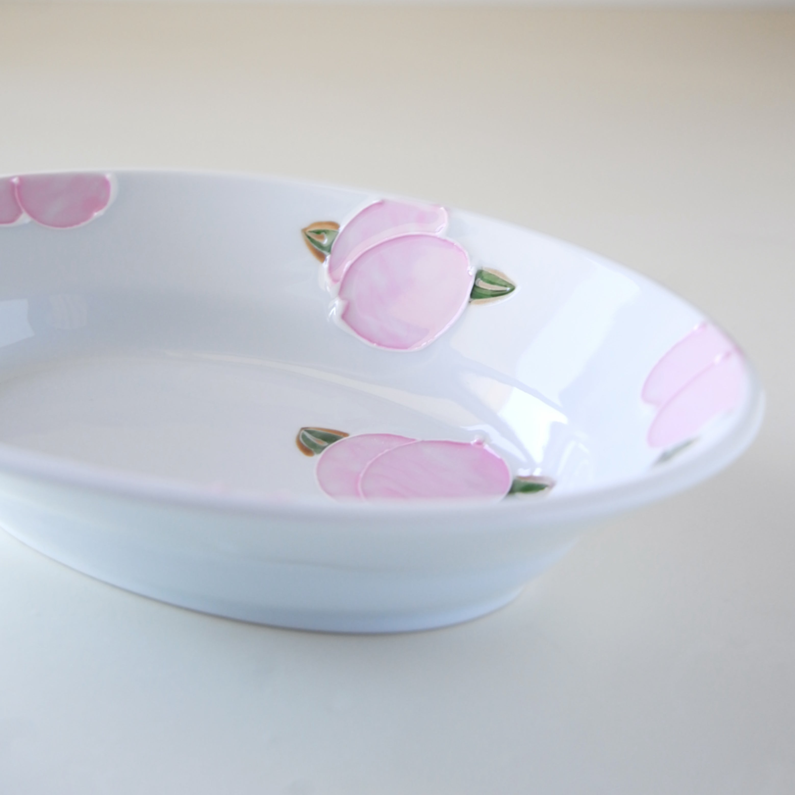 Arita Ware Peach Oval Plate