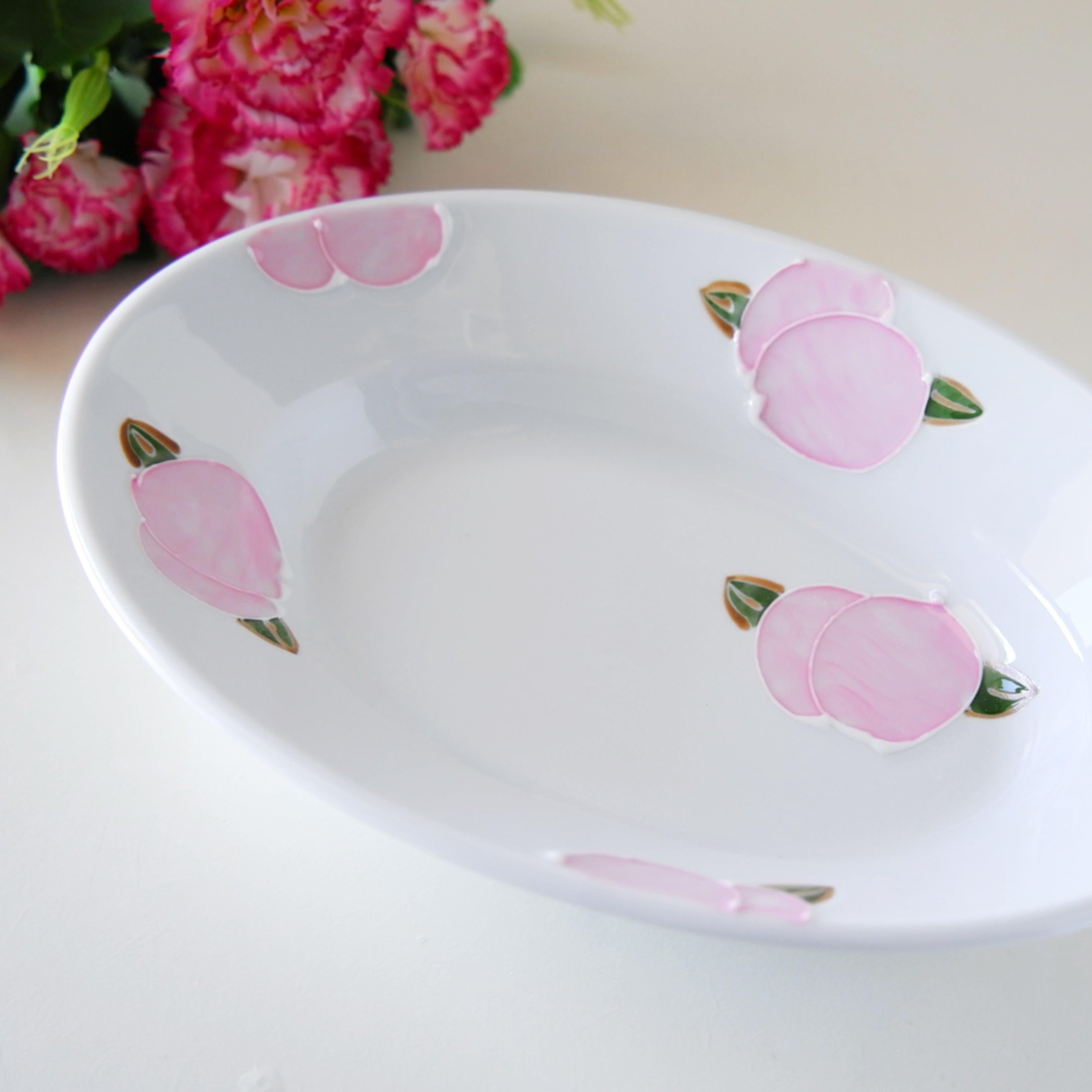 Arita Ware Peach Oval Plate