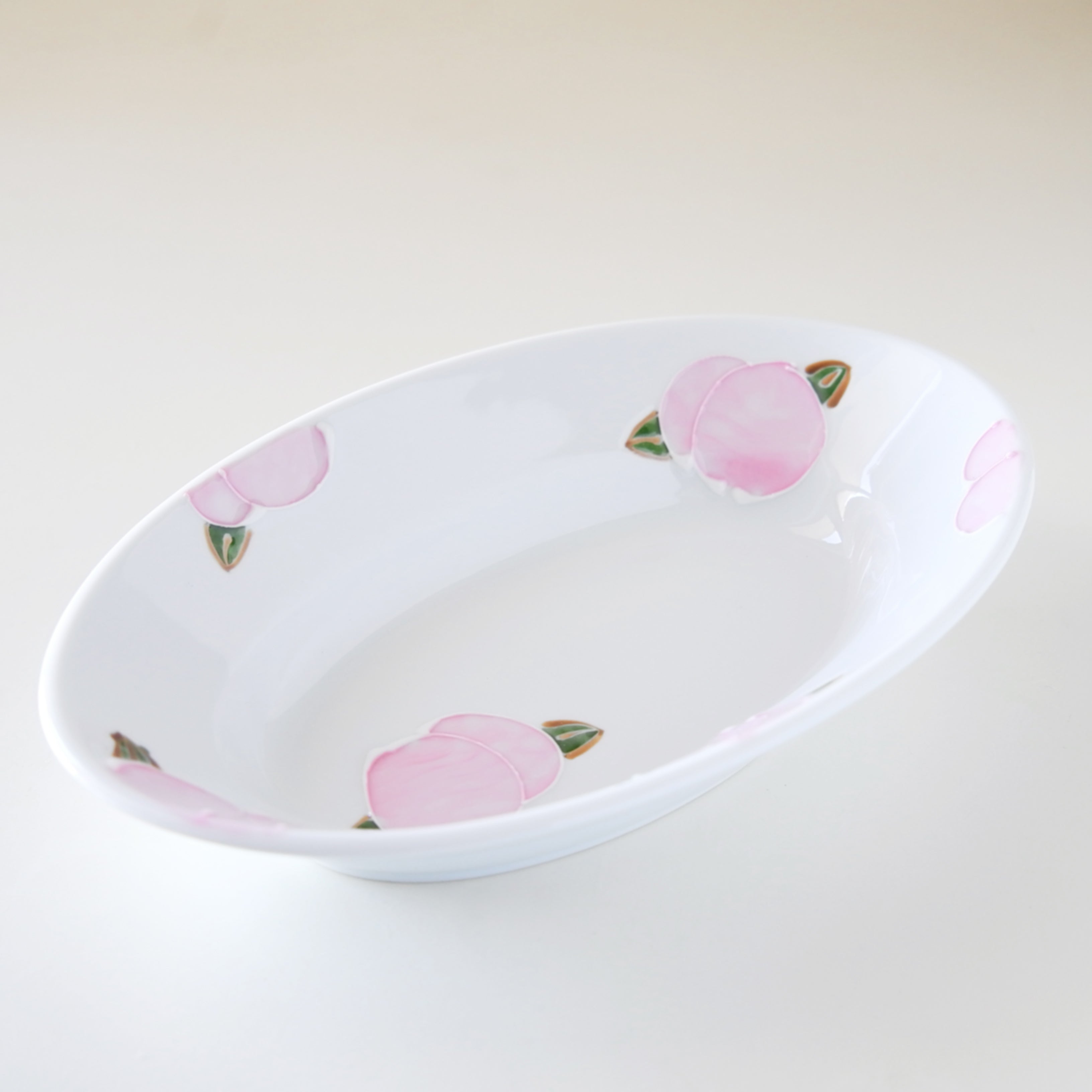 Arita Ware Peach Oval Plate