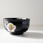 Load image into Gallery viewer, SETO Ware Black Camellia Matcha Bowl
