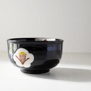 SETO Ware Black Camellia Matcha Bowl