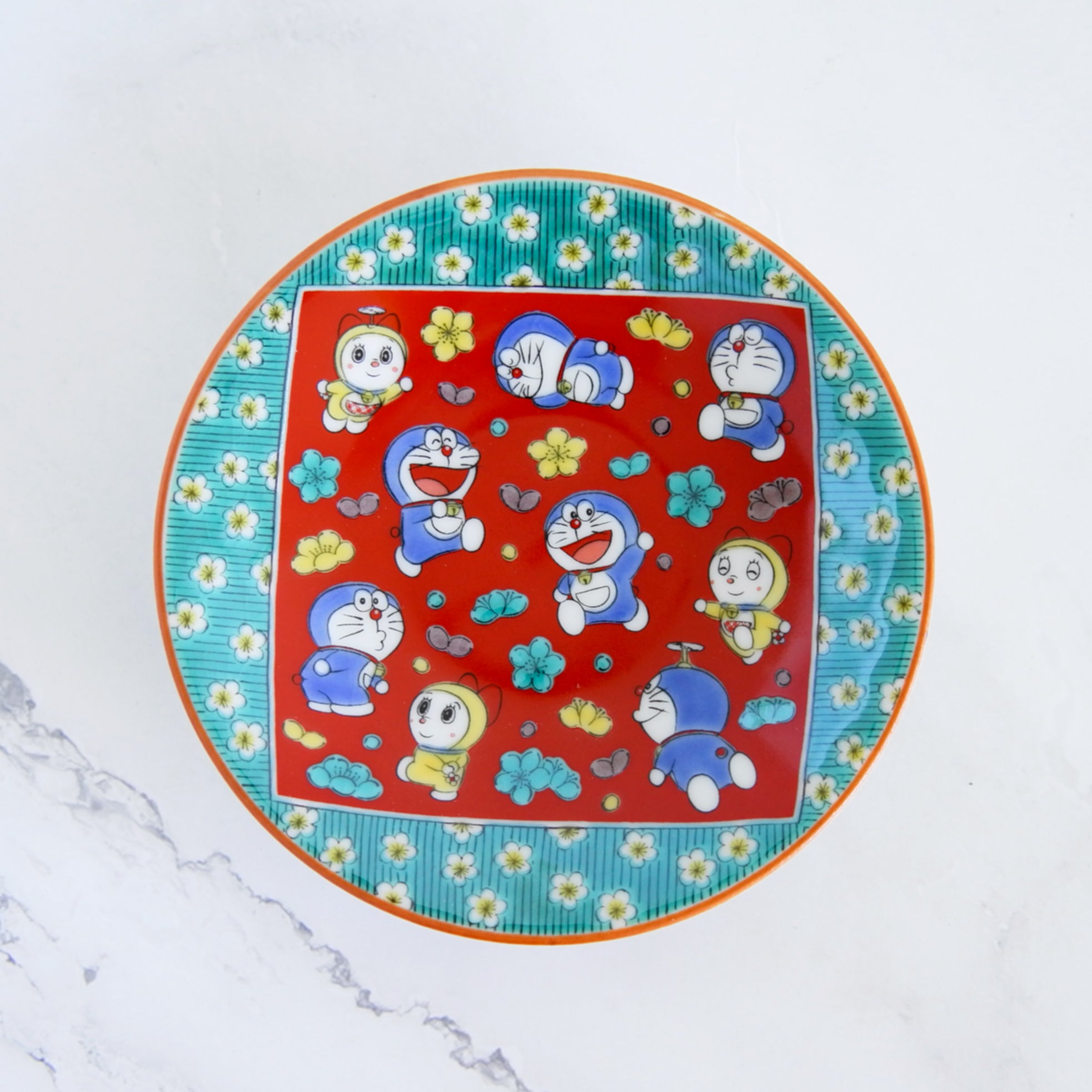 Doraemon KUTANI Ware Plum Blossoms Small Plate