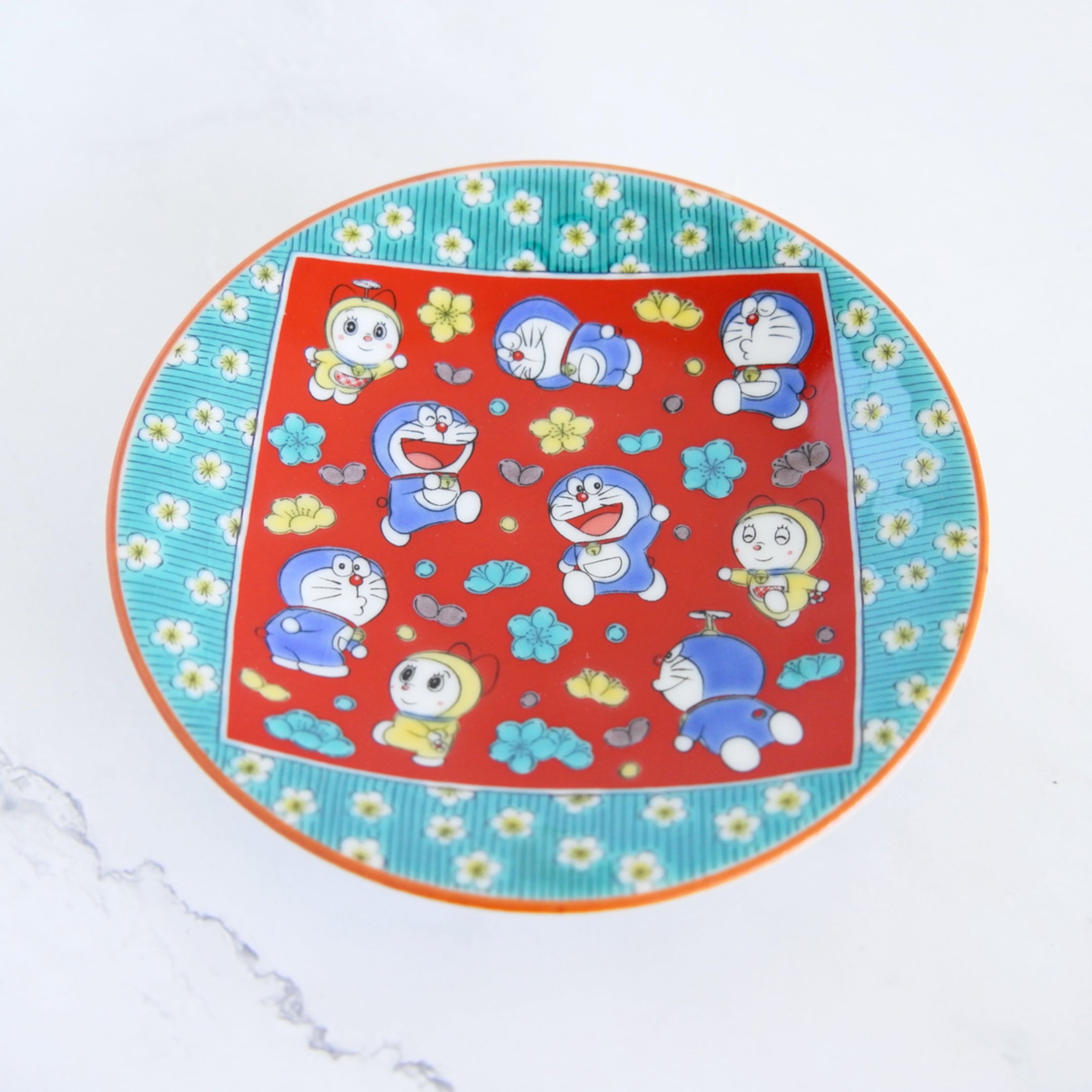 Doraemon KUTANI Ware Plum Blossoms Small Plate