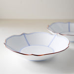 Load image into Gallery viewer, HASAMI Ware Flower-Shaped Deep Plate (Blue)
