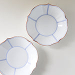 Load image into Gallery viewer, HASAMI Ware Flower-Shaped Deep Plate (Blue)
