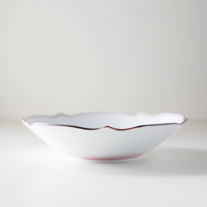 HASAMI Ware Flower-Shaped Deep Plate (Red)