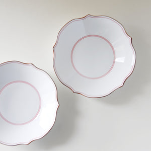 HASAMI Ware Flower-Shaped Deep Plate (Red)