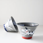 Load image into Gallery viewer, HASAMI ware Doggy Rice Bowl
