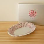 Load image into Gallery viewer, Hasami Ware Flower Oval Parfait Plate
