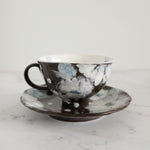 Load image into Gallery viewer, Iroe Flower Seto Ware Coffee Cup &amp; Saucer
