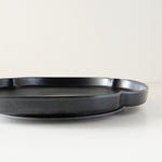 Load image into Gallery viewer, Miyama Tsudoi Tableware - Iron Black Glaze Quince Plate
