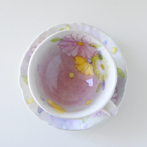 Kohiki Flower Seto Coffee Cup & Saucer