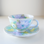 Load image into Gallery viewer, Kohiki Flower Seto Coffee Cup &amp; Saucer
