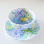 Load image into Gallery viewer, Kohiki Flower Seto Coffee Cup &amp; Saucer
