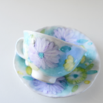 Load image into Gallery viewer, Kohiki Flower Seto Coffee Cup &amp; Saucer
