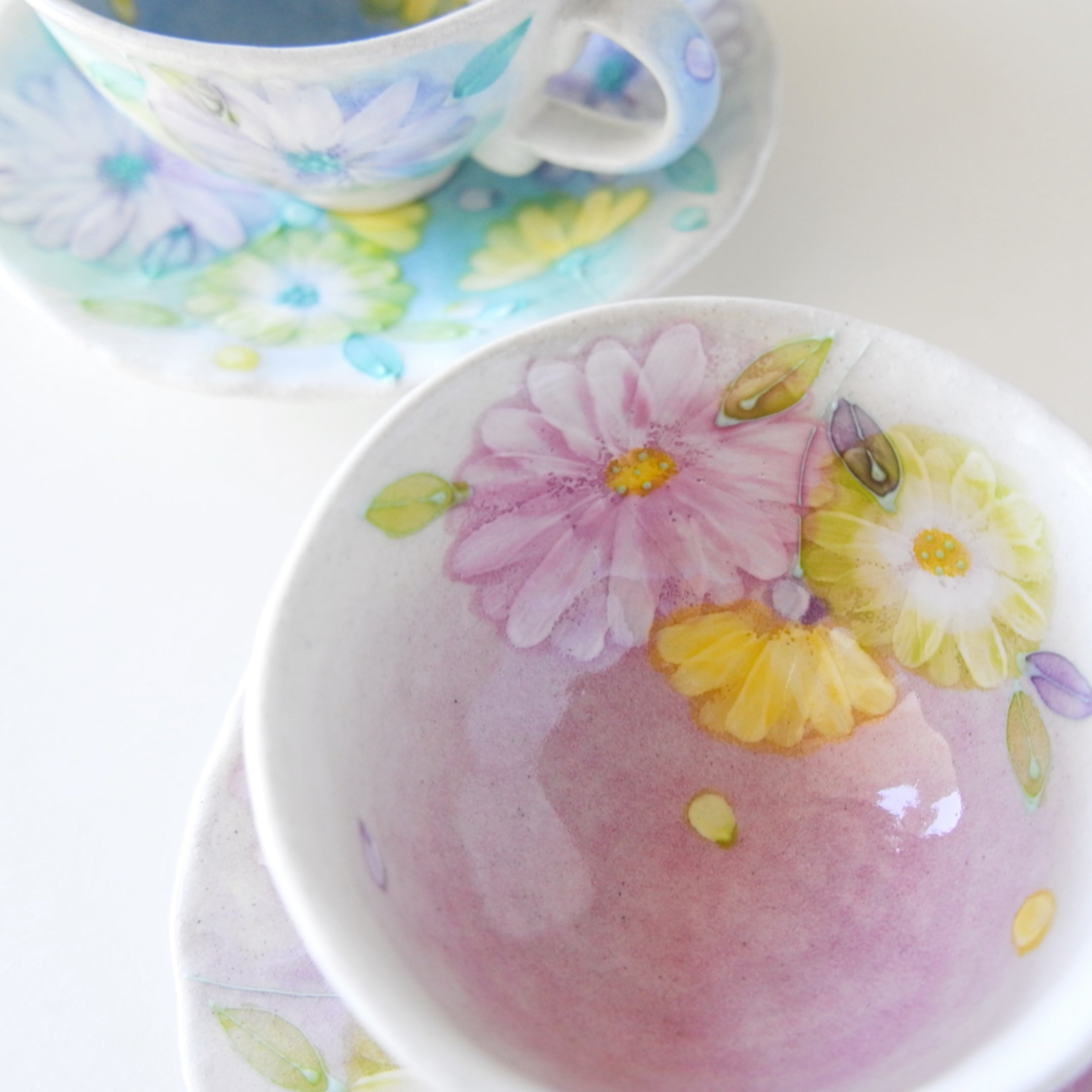 Kohiki Flower Seto Coffee Cup & Saucer