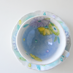 Load image into Gallery viewer, Kohiki Flower Seto Coffee Cup &amp; Saucer
