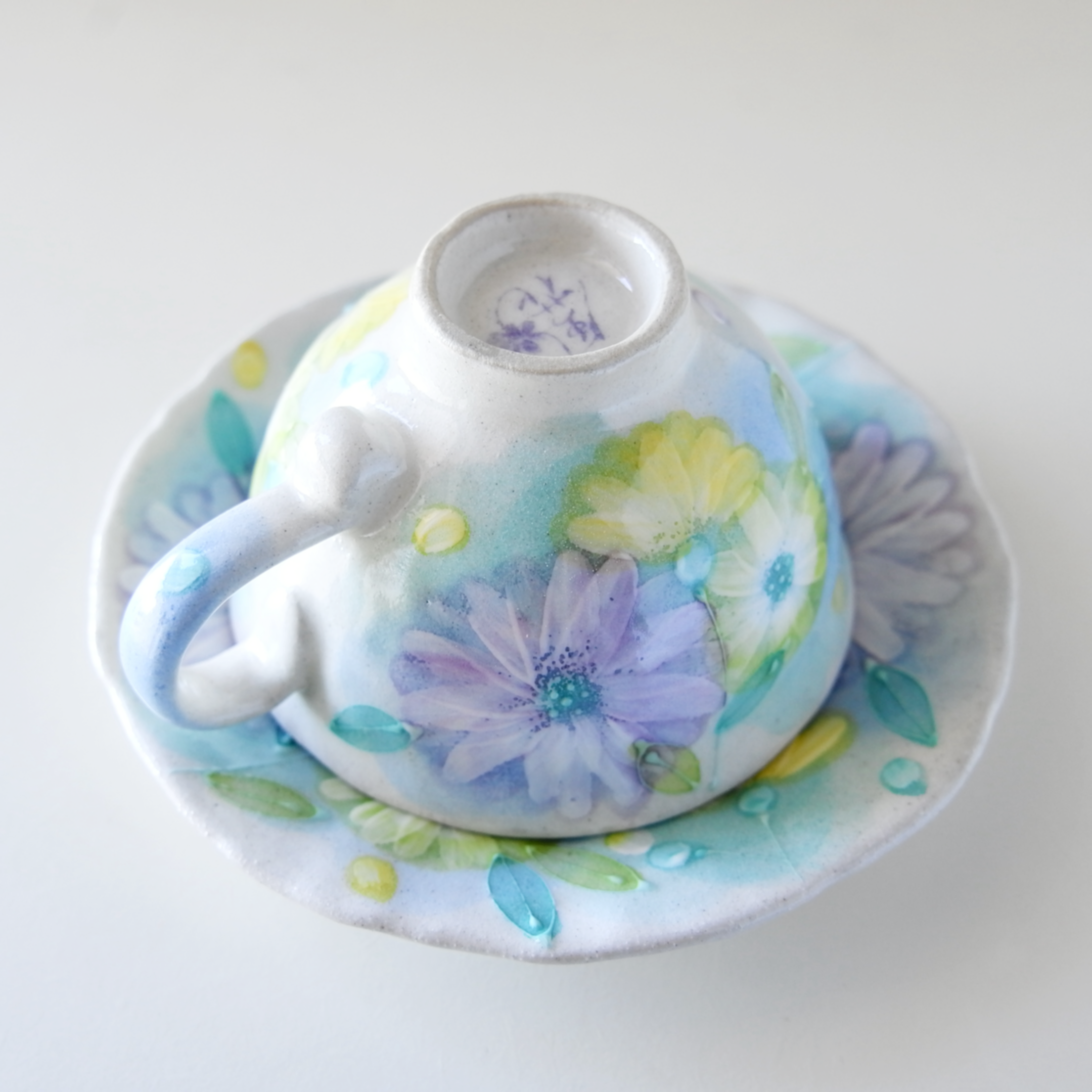 Kohiki Flower Seto Coffee Cup & Saucer