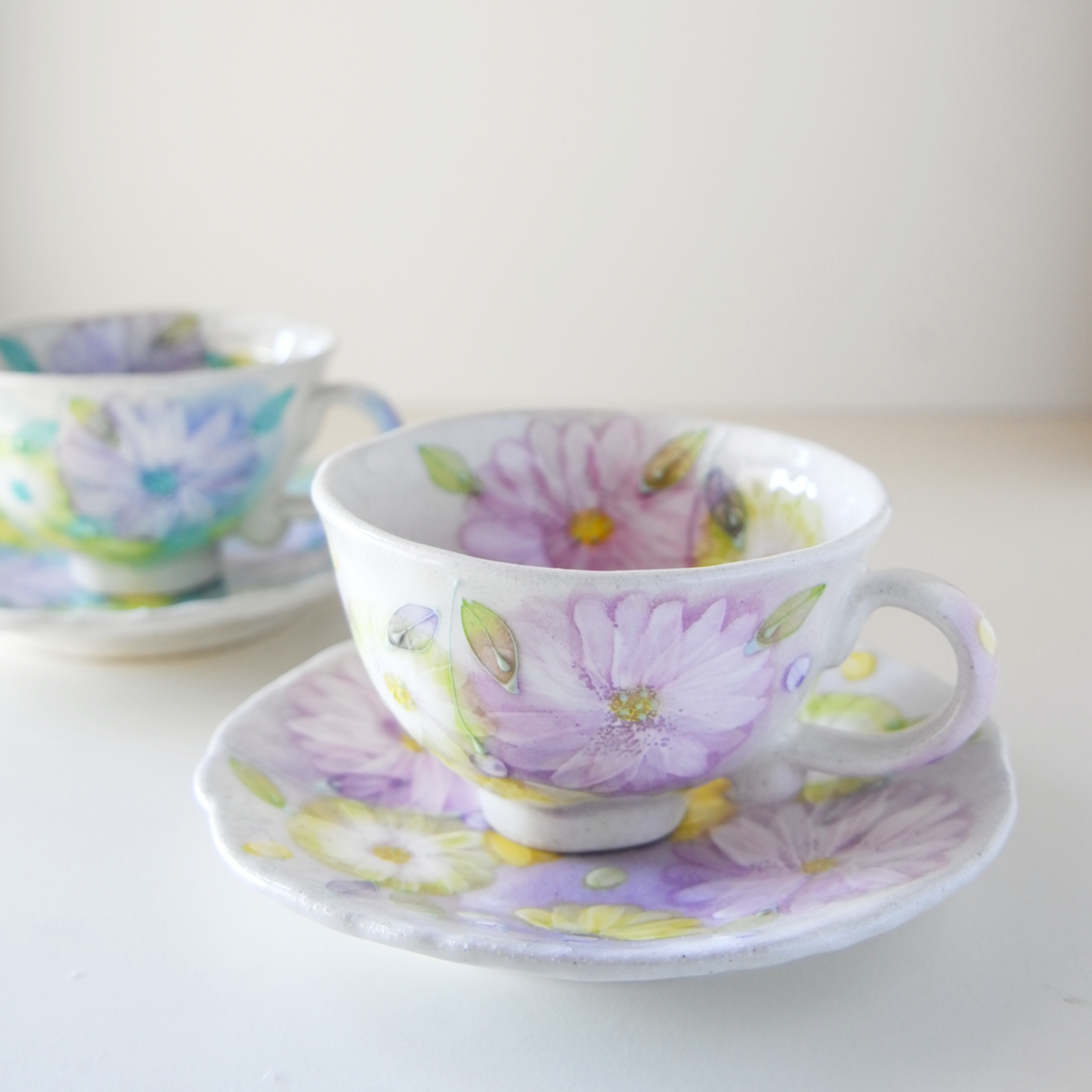 Kohiki Flower Seto Coffee Cup & Saucer