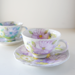 Load image into Gallery viewer, Kohiki Flower Seto Coffee Cup &amp; Saucer
