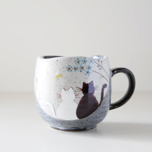 Kutani Ware Cats Mug