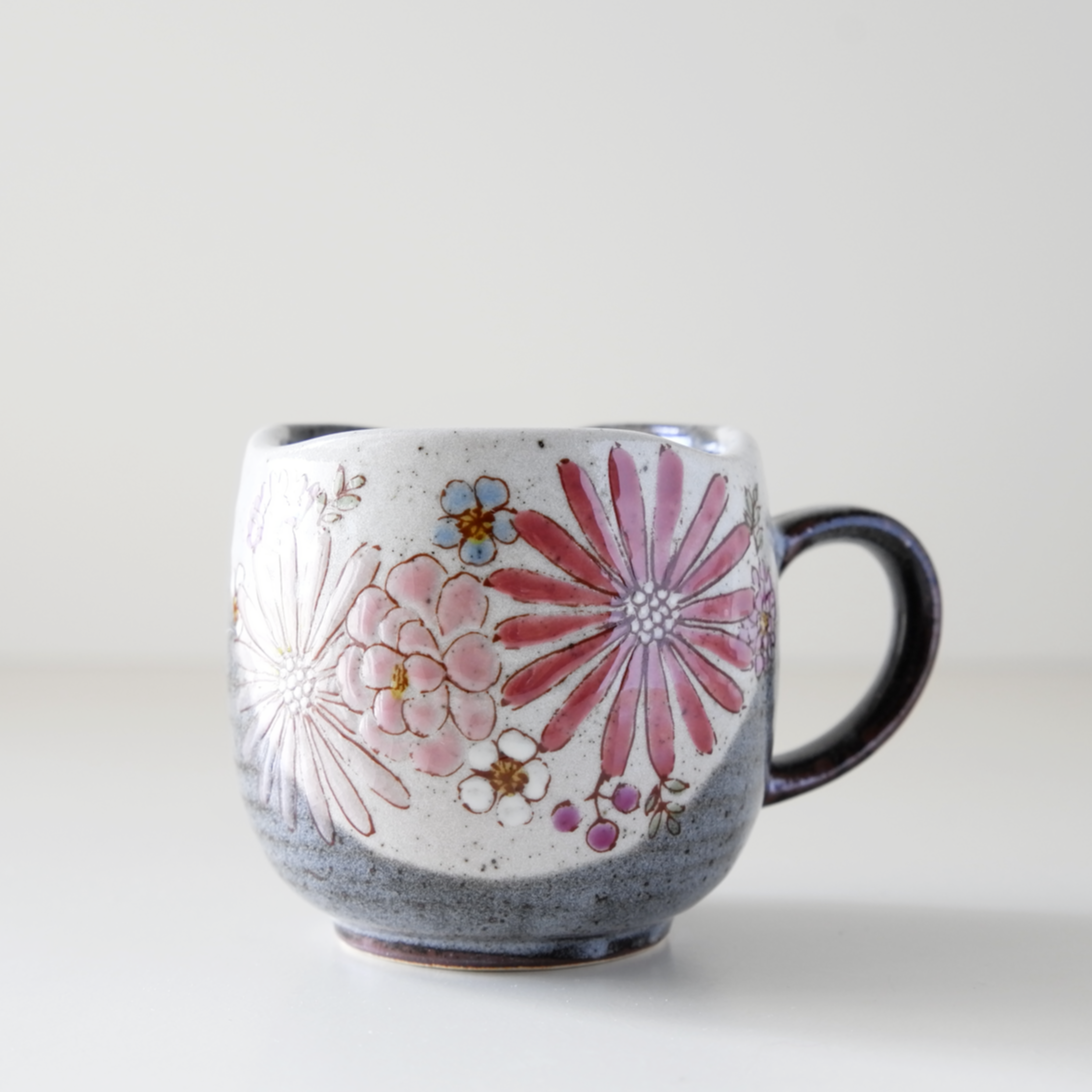 Kutani Ware Flowers Mug