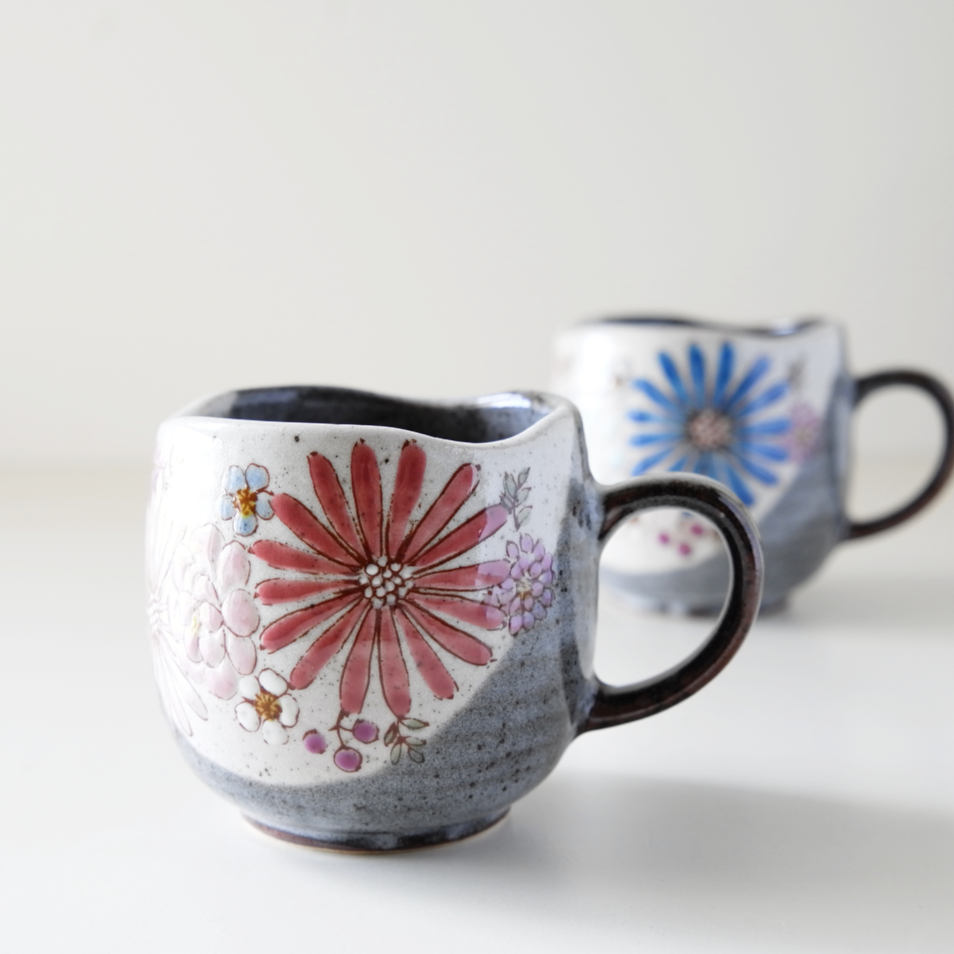 Kutani Ware Flowers Mug