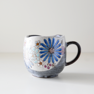 Kutani Ware Flowers Mug