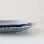 Load image into Gallery viewer, MINO Ware Grey Dotted Rim Oval Plate
