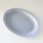 Load image into Gallery viewer, MINO Ware Grey Dotted Rim Oval Plate
