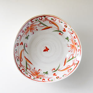 MINO Ware Flower & Butterfly Large Bowl