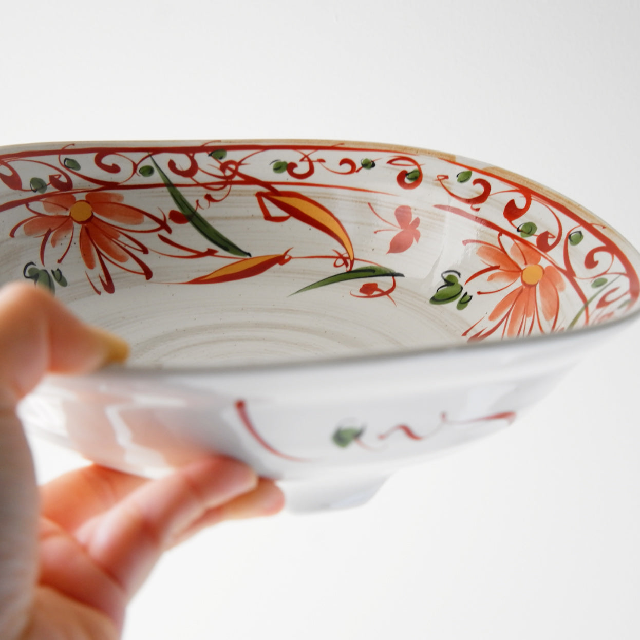 MINO Ware Flower & Butterfly Large Bowl