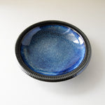 Load image into Gallery viewer, MINO Ware Tokusa Kiln Glazed Blue Deep Plate
