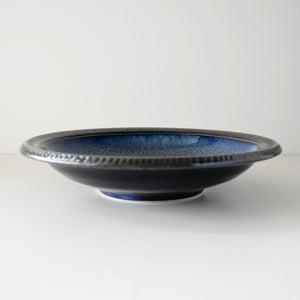 MINO Ware Tokusa Kiln Glazed Blue Deep Plate