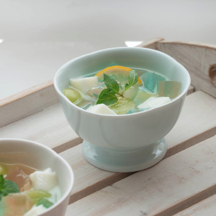 Miyama Dessert Bowl in Blue-White