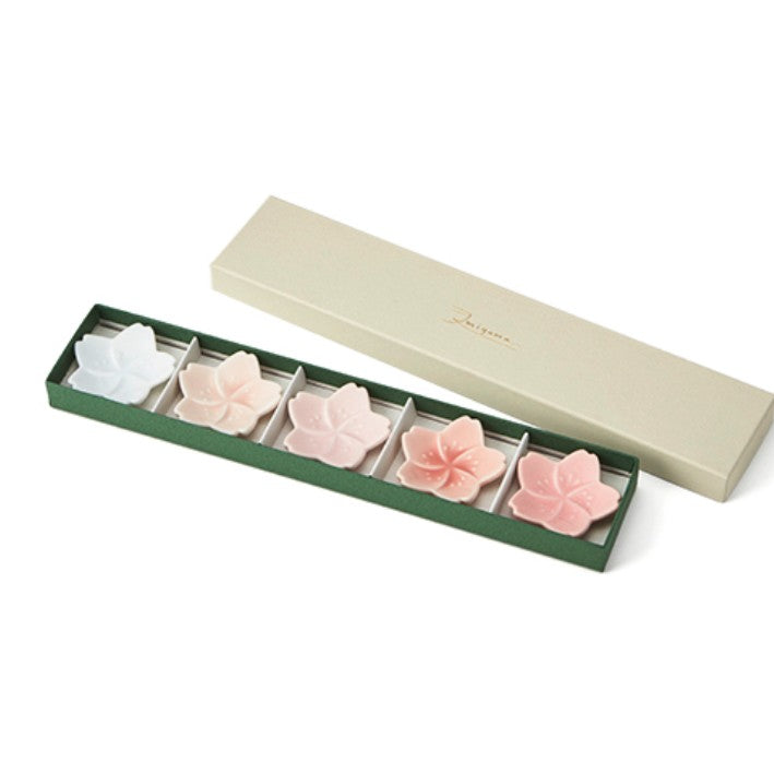 Miyama Porcelain Sakura Chopstick Rest (5pcs)