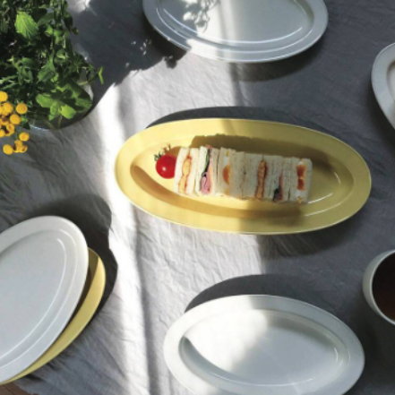 Miyama Racca Oval & Deep Plate in Yellow