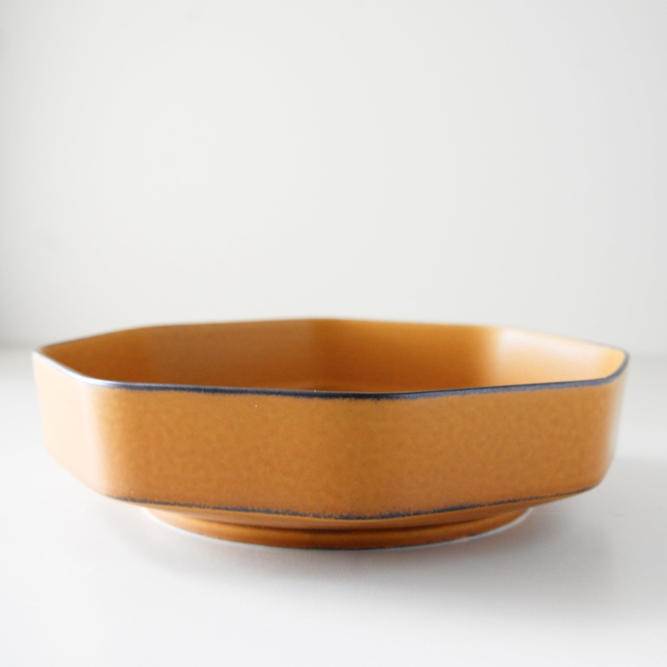 Miyama Tsudoi Tableware - Yellow Octagon Serving Bowl