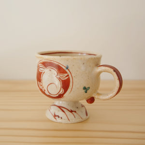 Zoho-gama Red-painting Rabbit Mug