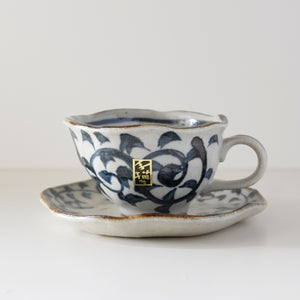 SOMETSUKE Arabesque Coffee Cup & Saucer