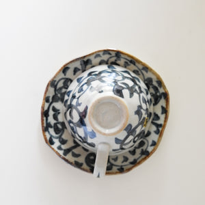 SOMETSUKE Arabesque Coffee Cup & Saucer