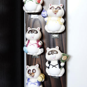 Seven Lucky Tanuki Wall Ornament