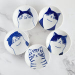 Load image into Gallery viewer, Shichita Cat Mamezara Plate Set (5pcs)
