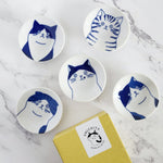 Load image into Gallery viewer, Shichita Cat Mamezara Plate Set (5pcs)
